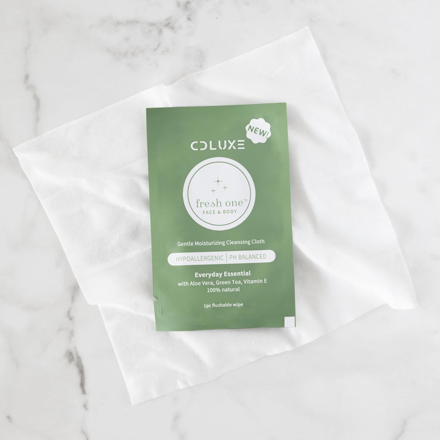 Fresh One Hand-Body-Face Cleaning Water-Based Wipes (Men, Women, Kids) - All Natural Gentle, Sensitive Skin, Deodorizing, Flushable Individually Wrapped Travel Wipes (70)